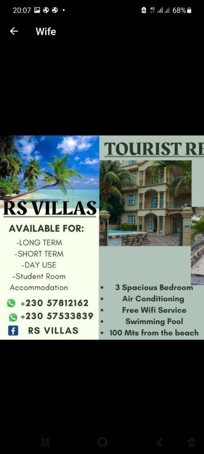 Rs Villas - Three Bedrooms Share Apartment With Private Room And Free Wifi And 100Mts To The Beach And Ac And 100Mts To Bus Stop And Pool Flic en Flac ภายนอก รูปภาพ